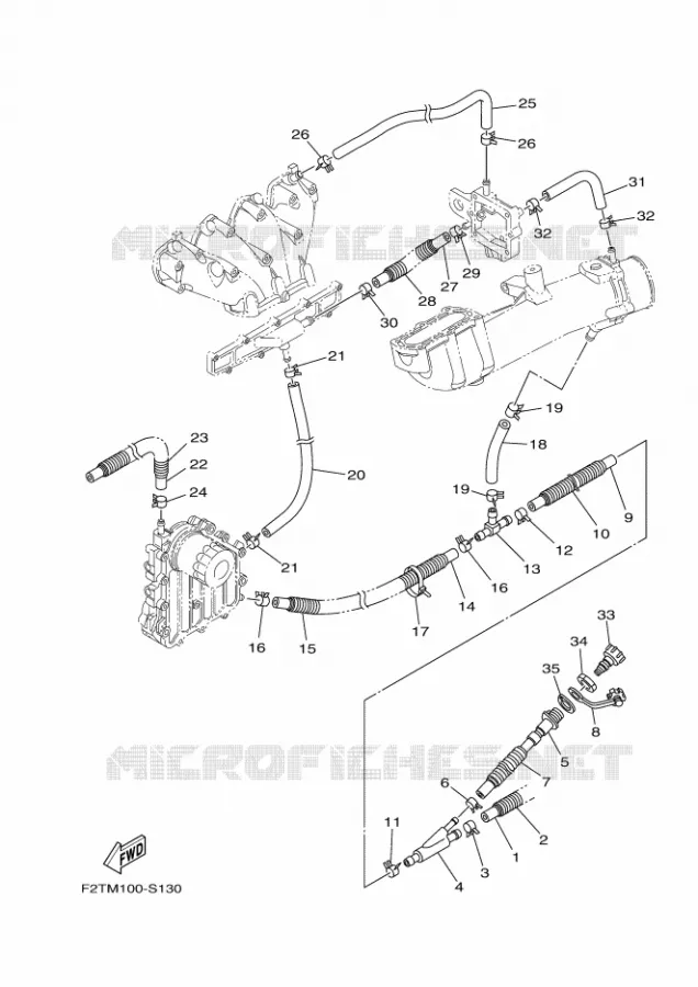 ECHAPPEMENT 2 Yamaha WAVERUNNER 1800 2017 FX  FB1800-S