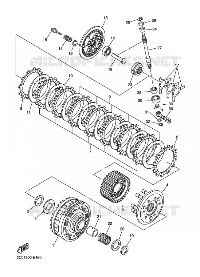 EMBRAYAGE DE DEMARREUR Yamaha MOTO 600 2008 R6  YZF-R6