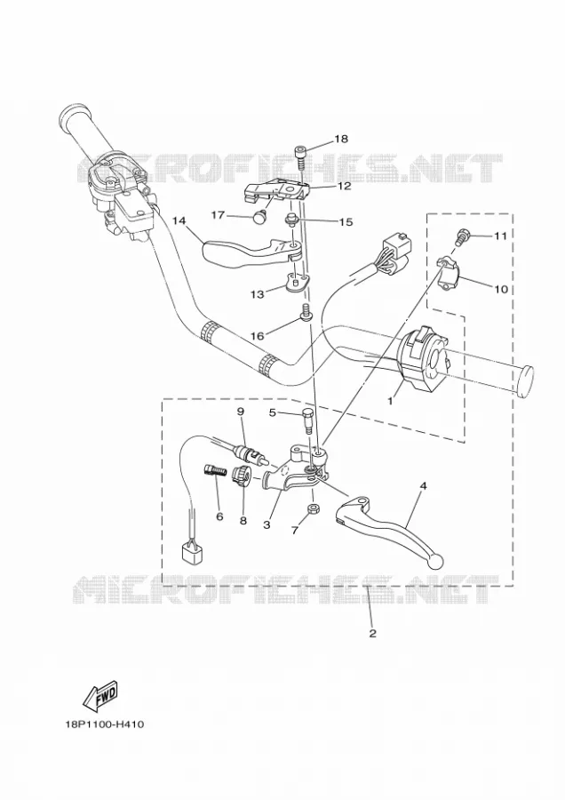 COMMODO / LEVIER Yamaha QUAD 450 2016 YFZ  YFZ450RYFZ45YSXG