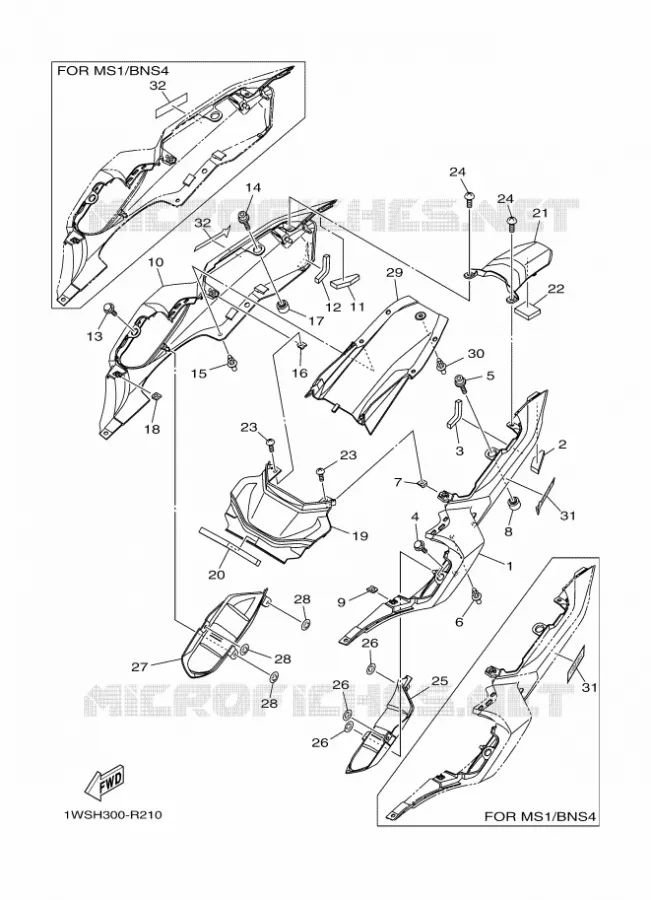 COUVERCLE LATERAL Yamaha MOTO 700 2016 MT  MT07A