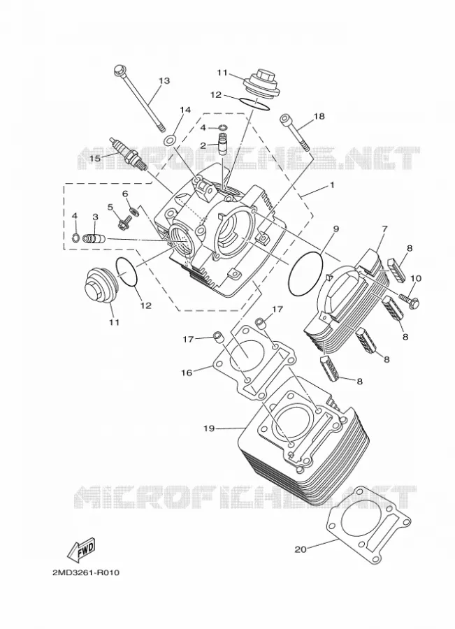 CYLINDRE Yamaha MOTO 125 2016 YB  YB125