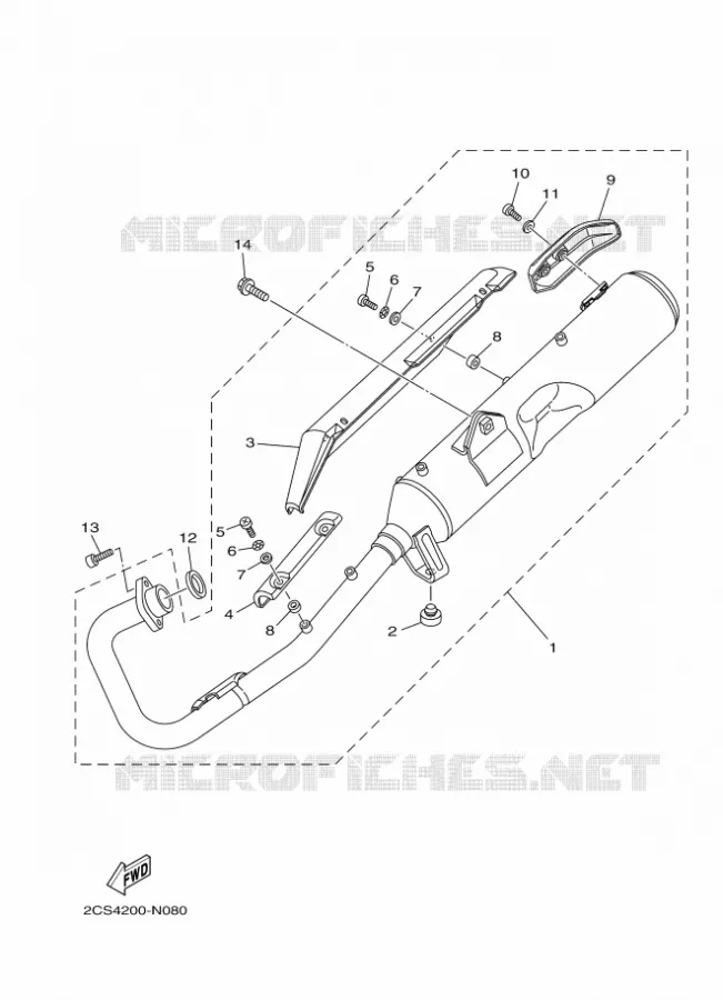 ECHAPPEMENT Yamaha MOTO 125 2016 YB  YB125