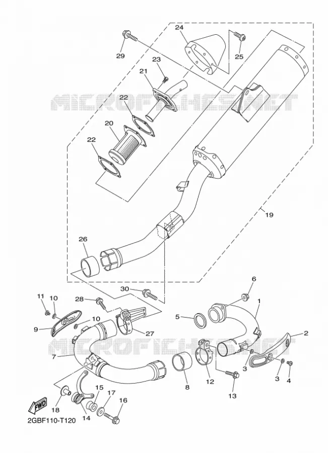ECHAPPEMENT Yamaha MOTO 250 2018 WRF  WR250F