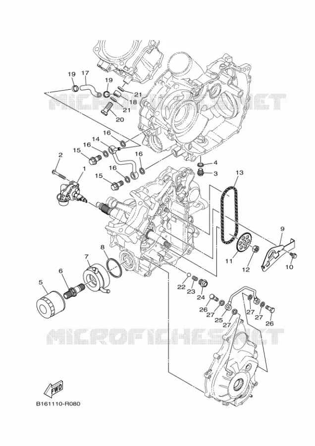POMPE A HUILE Yamaha QUAD 700 2018 KODIAK  YFM700FWB