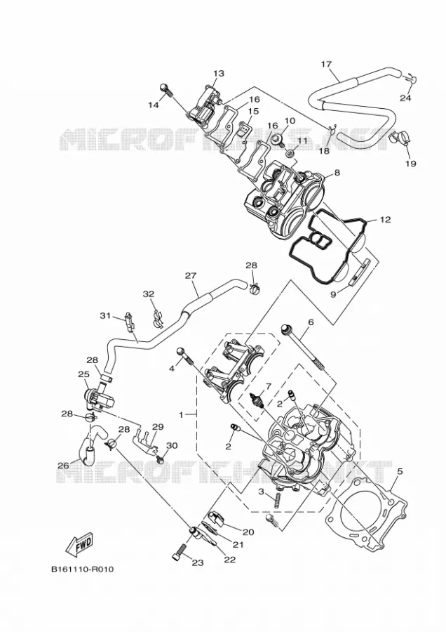CULASSE Yamaha QUAD 700 2018 GRIZZLY  YFM700FWAD