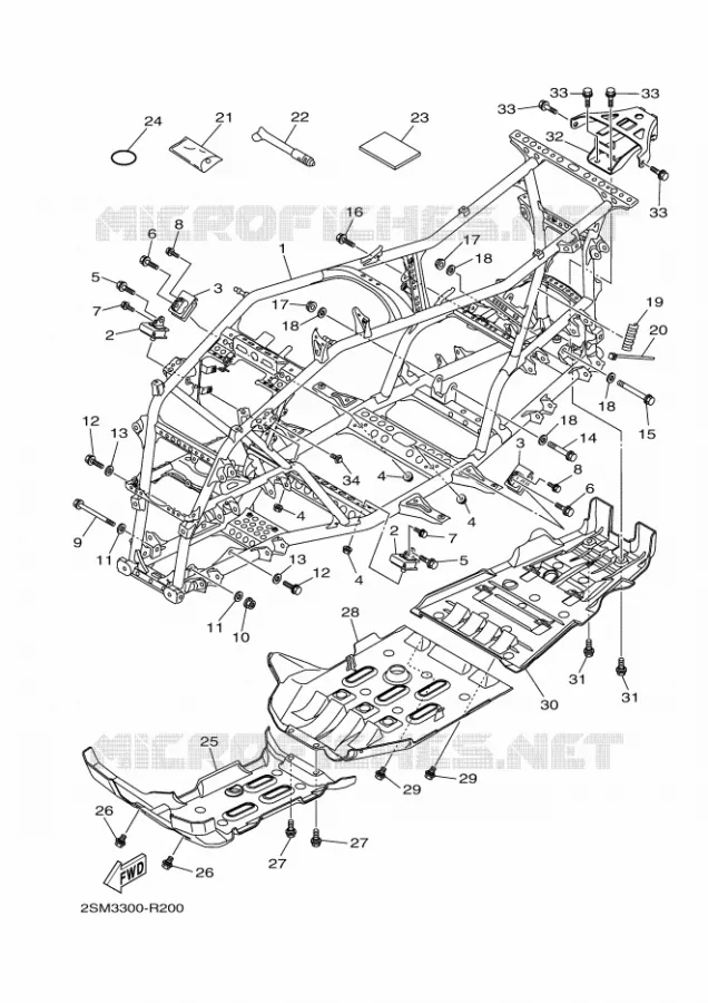 CADRE Yamaha QUAD 700 2018 KODIAK  YFM700FWBD