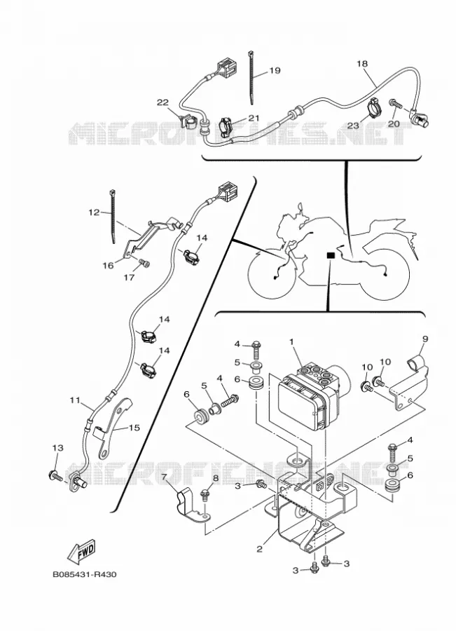 PARTIE ELECTRIQUE 3 Yamaha MOTO 300 2018 MT  MTN320-A