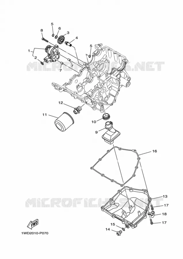 POMPE A HUILE Yamaha MOTO 300 2018 MT  MTN320-A