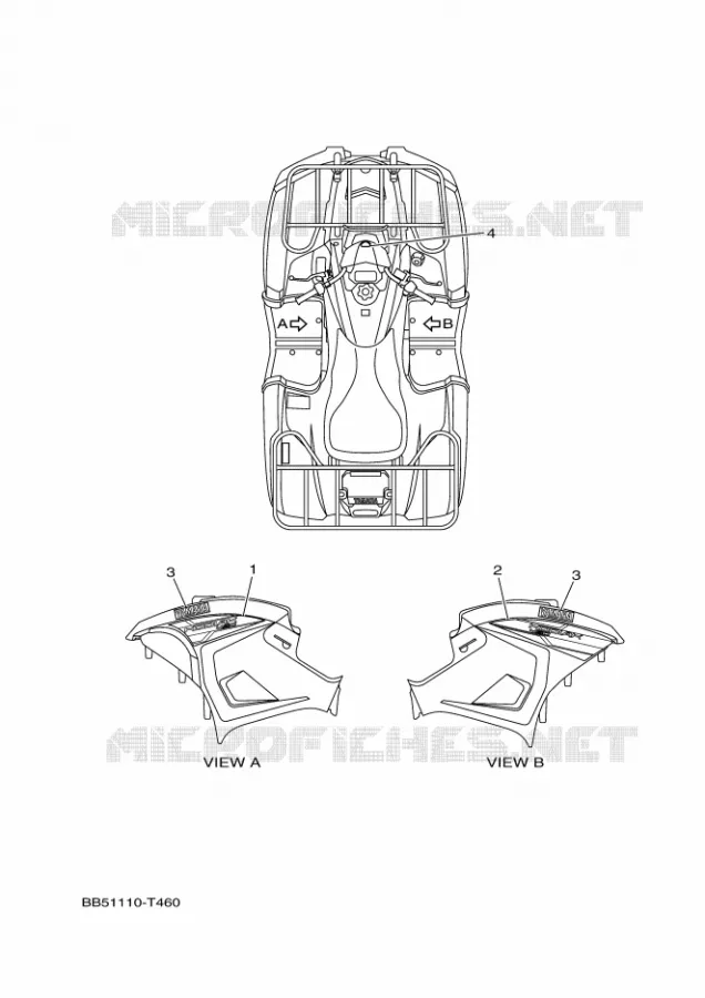 EMBLEME Yamaha QUAD 450 2018 KODIAK  YFM450FWAD