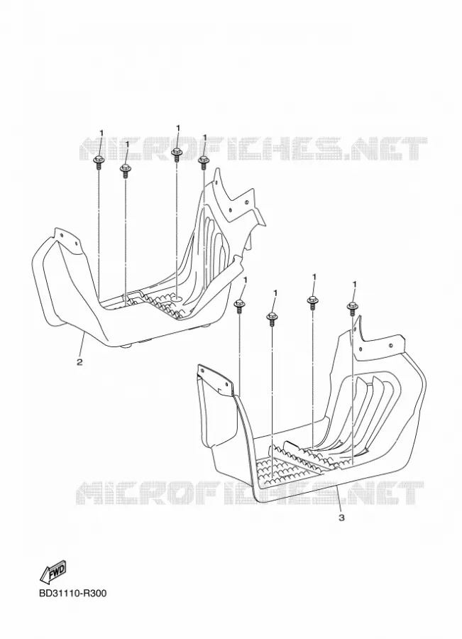 SUPPORT / REPOSE PIEDS Yamaha QUAD 90 2018 RAPTOR  YFM90R