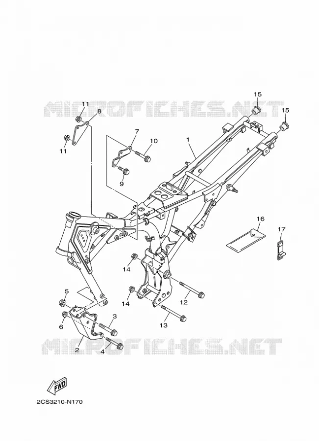 CADRE Yamaha MOTO 125 2017 YB  YB125