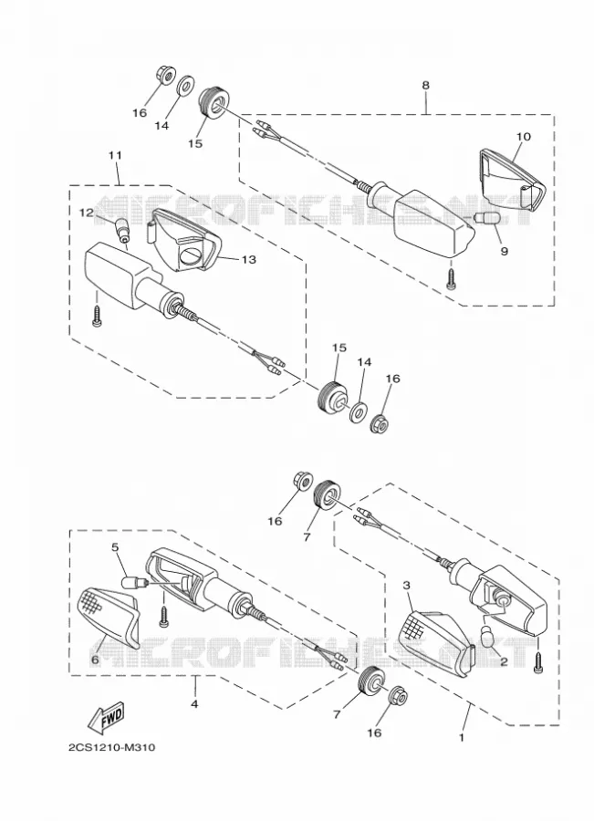 CLIGNOTANT Yamaha MOTO 125 2017 YB  YB125