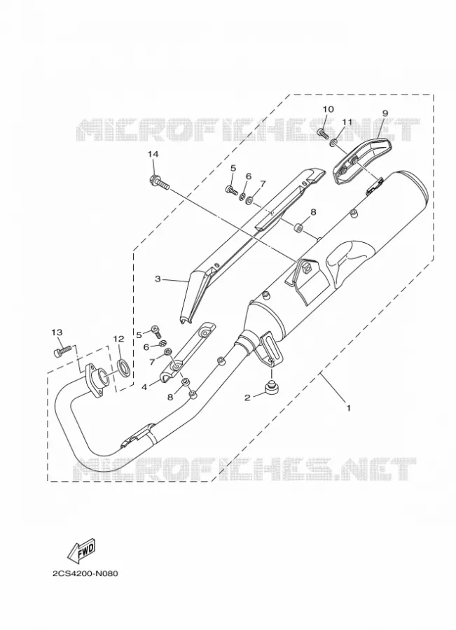 ECHAPPEMENT Yamaha MOTO 125 2017 YB  YB125