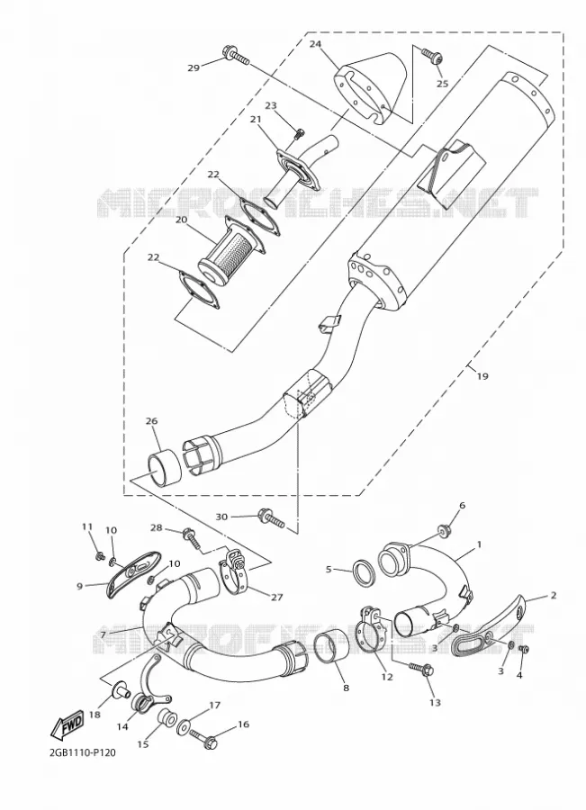 ECHAPPEMENT Yamaha MOTO 250 2017 WRF  WR250F