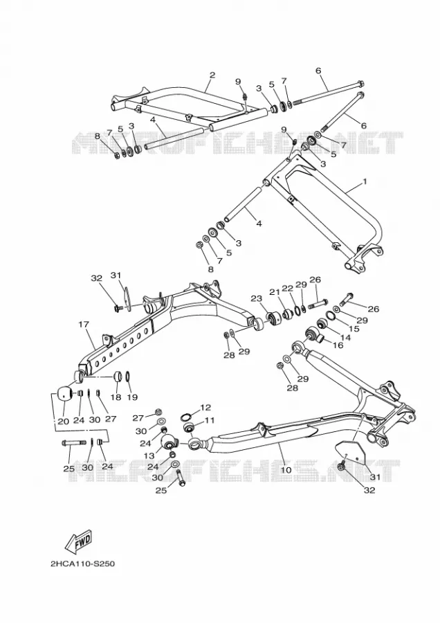 BRAS ARRIERE Yamaha SIDE BY SIDE 1000 2017 YXZ  YXZ1000E
