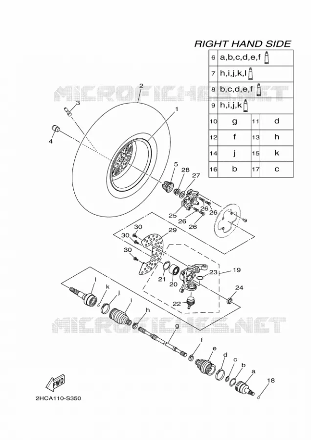 ROUE AVANT 2 Yamaha SIDE BY SIDE 1000 2017 YXZ  YXZ1000E