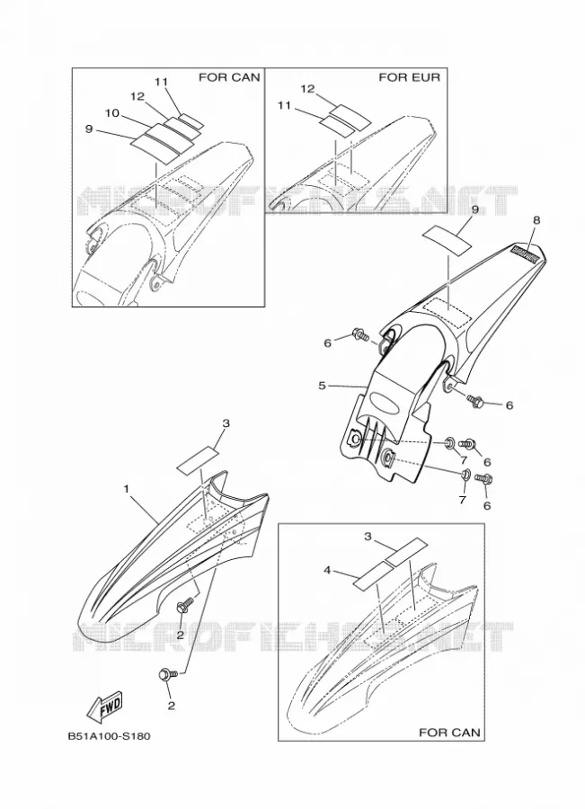 GARDE BOUE Yamaha MOTO 110 2017 TTR  TT-R110E