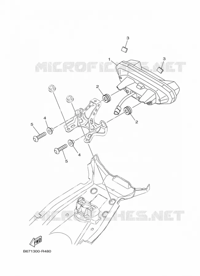 FEU ARRIERE Yamaha MOTO 1000 2017 MT  MTN1000
