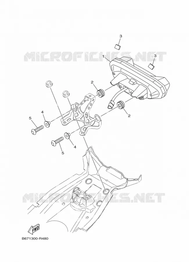 FEU ARRIERE Yamaha MOTO 1000 2017 MT  MTN1000