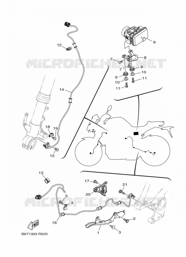 PARTIE ELECTRIQUE 3 Yamaha MOTO 1000 2017 MT  MTN1000