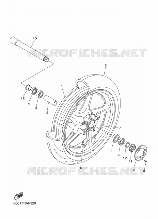 ROUE AVANT Yamaha MOTO 1000 2017 MT  MTN1000