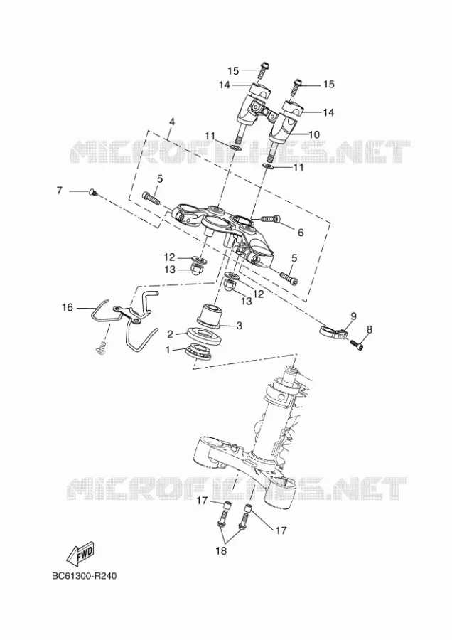 DIRECTION Yamaha MOTO 700 2017 TRACER  MTT690P-AB