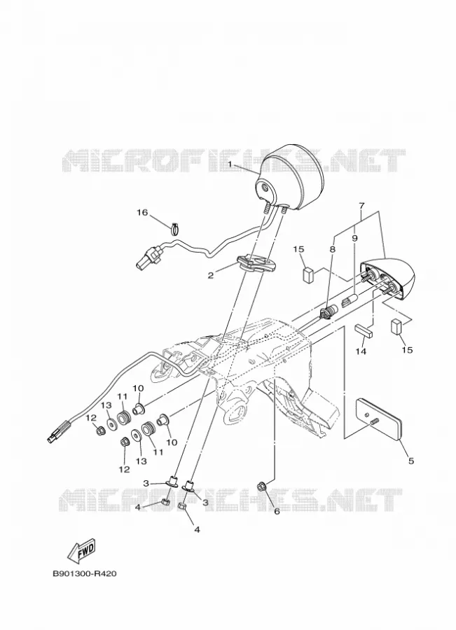 FEU ARRIERE Yamaha MOTO 900 2017 XSR  MTM850