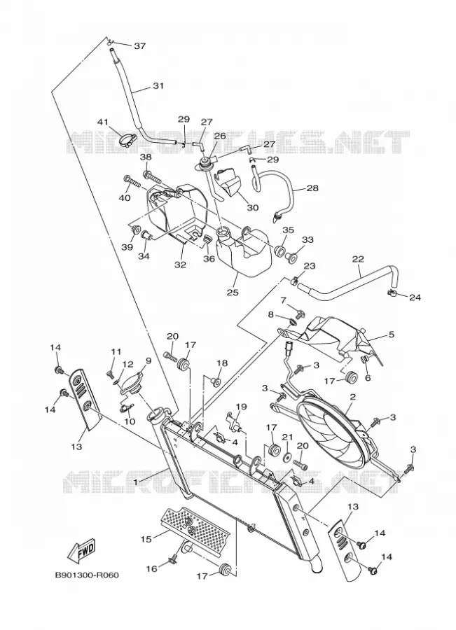RADIATEUR / DURITES Yamaha MOTO 900 2017 XSR  MTM850