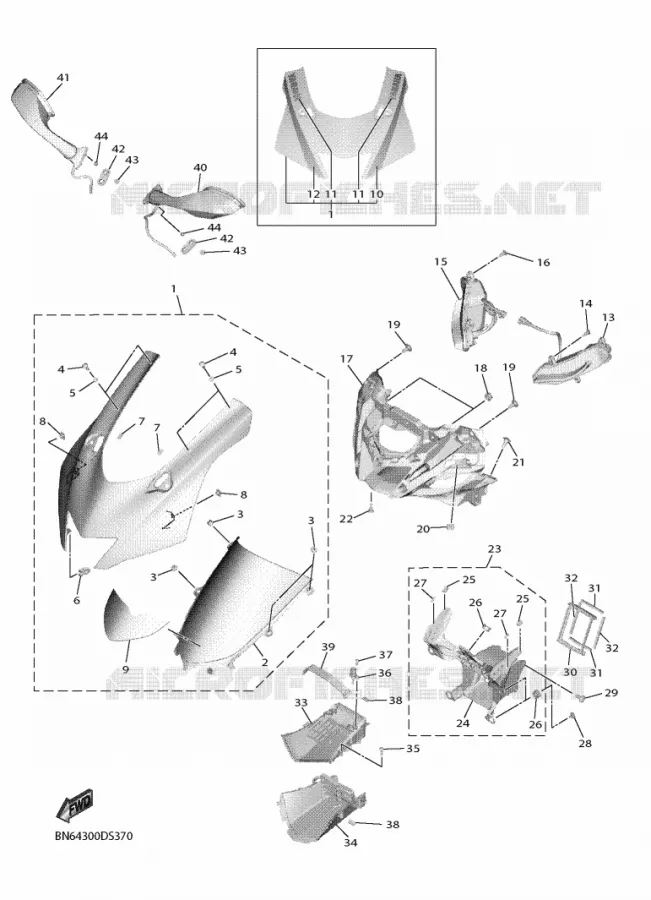 CARENAGES 1  Yamaha MOTO 600 2017 R6  YZF600