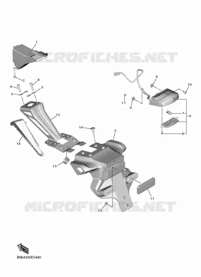 FEU ARRIERE Yamaha MOTO 600 2017 R6  YZF600