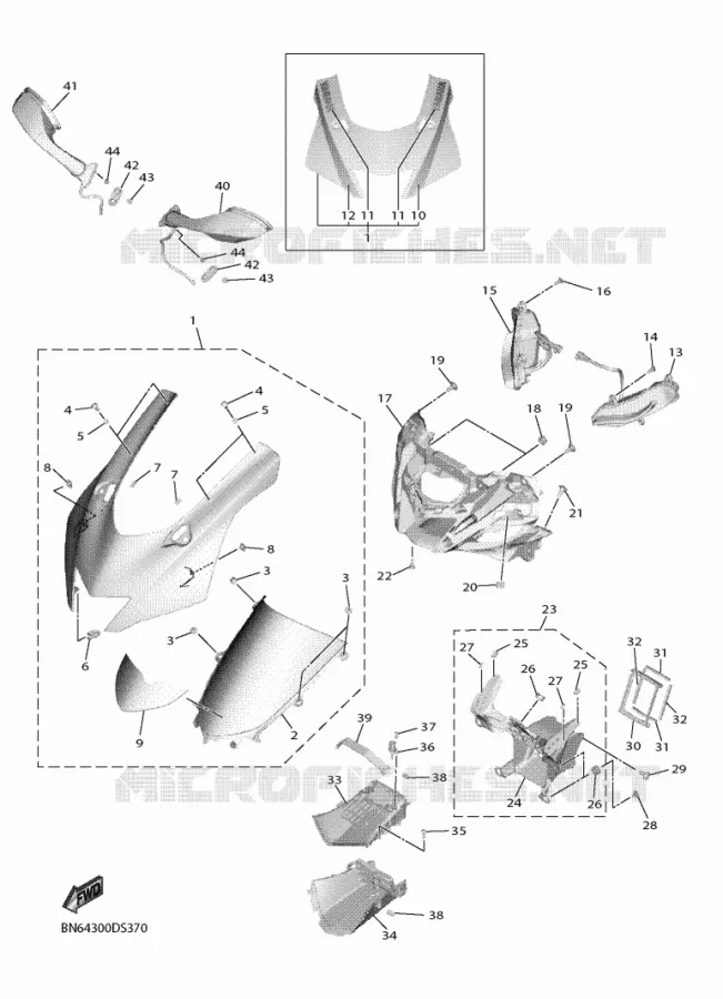 CARENAGES 1  Yamaha MOTO 600 2017 R6  YZF600