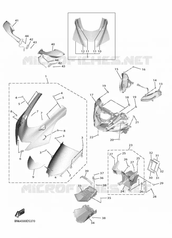 CARENAGES 1  Yamaha MOTO 600 2017 R6  YZF600