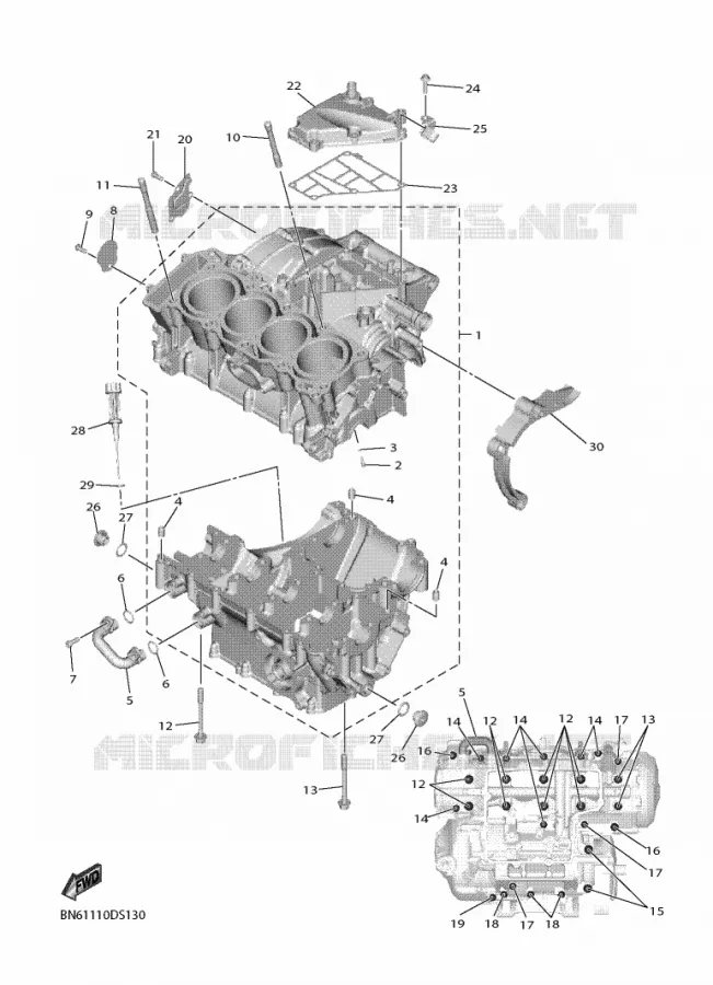 CARTER MOTEUR Yamaha MOTO 600 2017 R6  YZF600