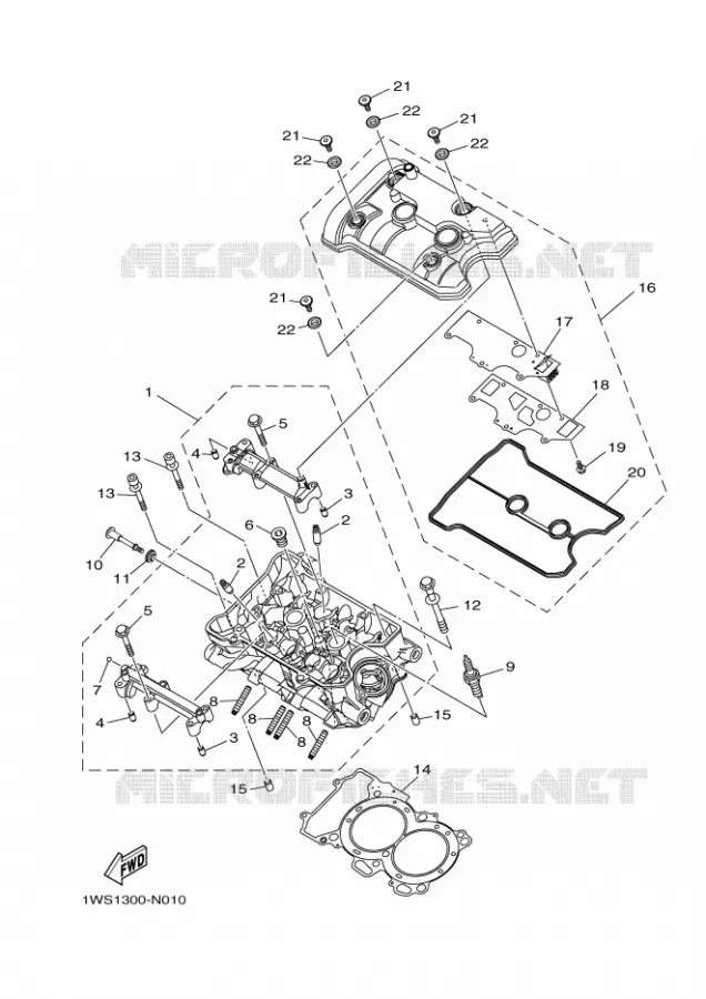 CULASSE Yamaha MOTO 700 2016 MT  MT07A
