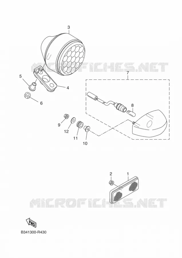 FEU ARRIERE Yamaha MOTO 700 2016 XSR  MTM690-U