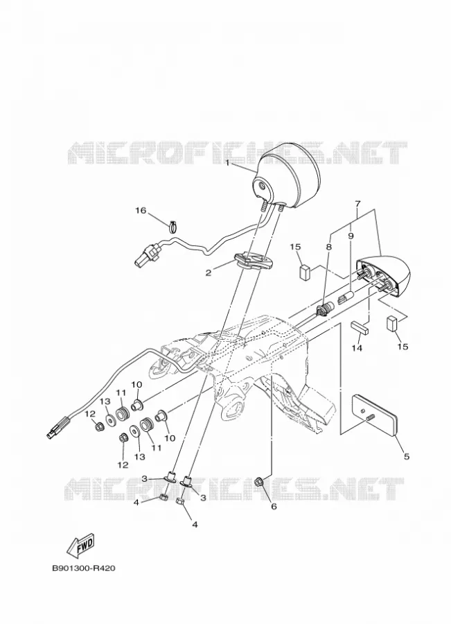 FEU ARRIERE Yamaha MOTO 900 2016 XSR  MTM850