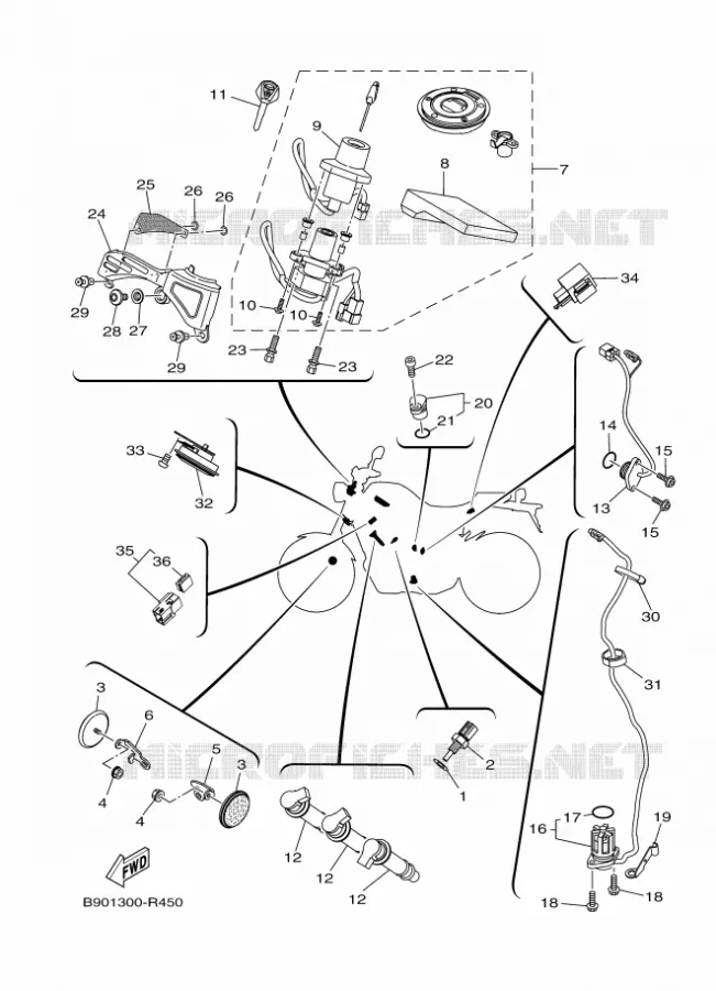 PARTIE ELECTRIQUE 2 Yamaha MOTO 900 2016 XSR  MTM850