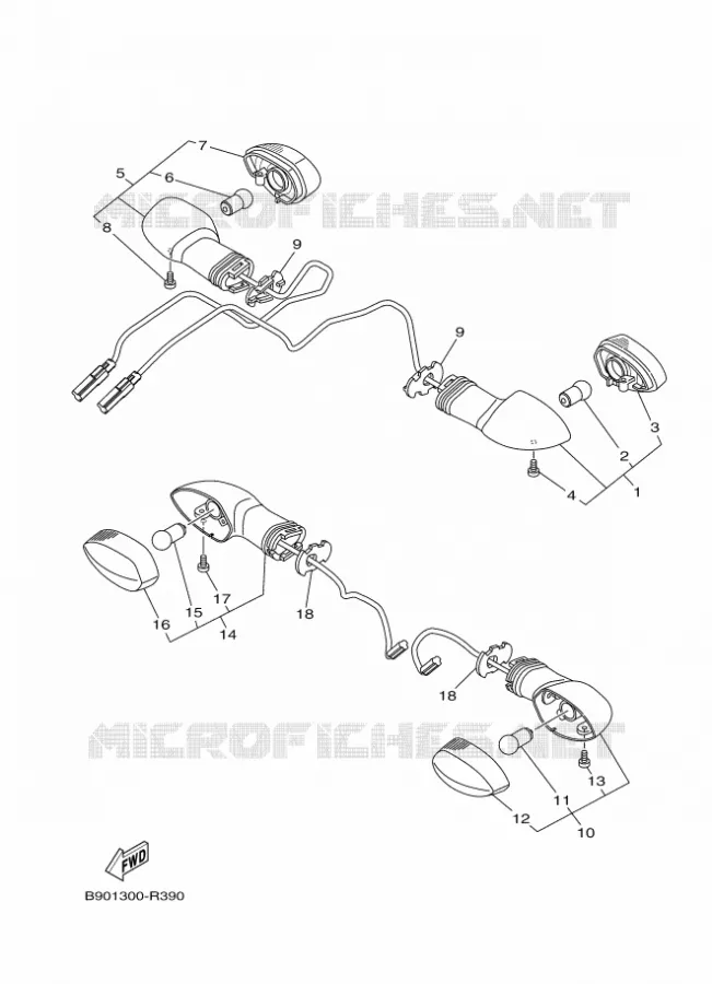 CLIGNOTANT Yamaha MOTO 900 2016 XSR  MTM850