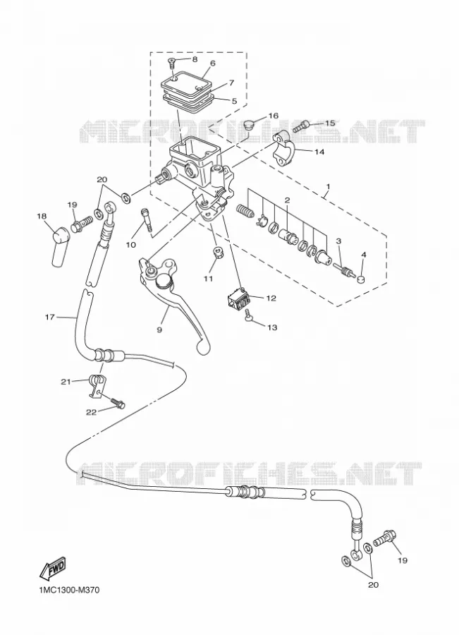 MAITRE CYLINDRE D'EMBRAYAGE Yamaha MOTO 1300 2016 FJR  FJR1300-AE