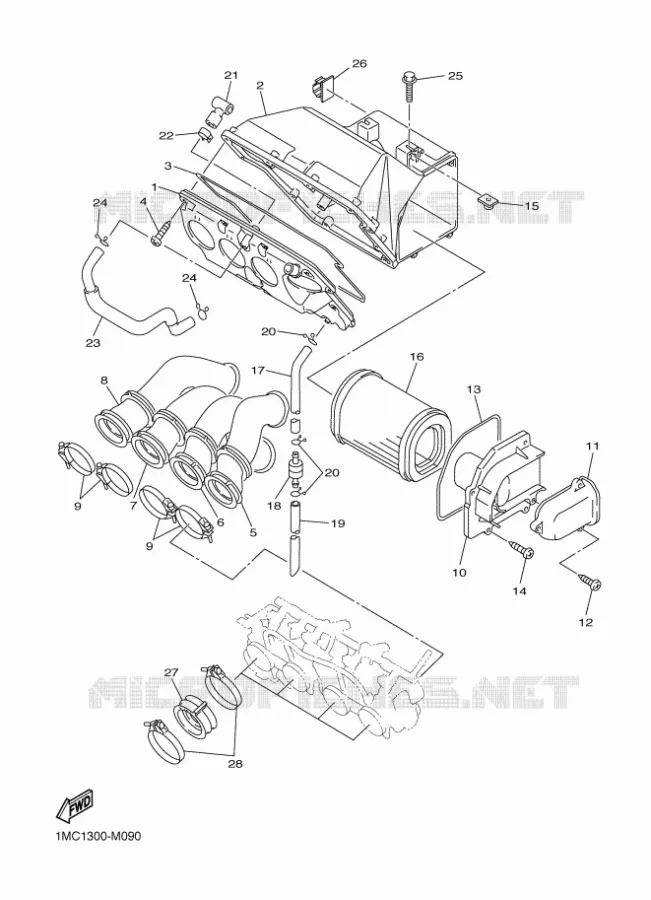 ADMISSION Yamaha MOTO 1300 2016 FJR  FJR1300-AE