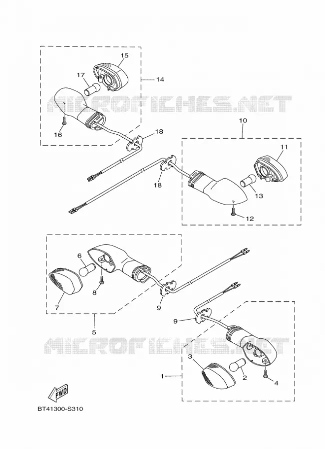 CLIGNOTANT Yamaha MOTO 125 2017 YS  YS125-5C