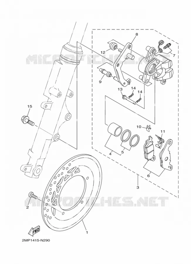 ETRIER DE FREIN AVANT Yamaha MOTO 125 2017 YS  YS125-5C
