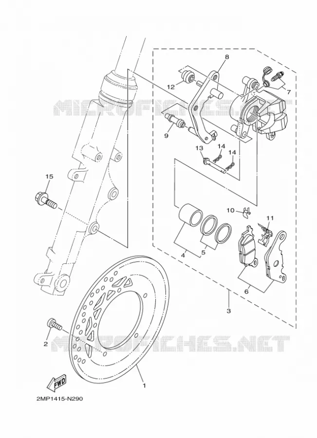 ETRIER DE FREIN AVANT Yamaha MOTO 125 2017 YS  YS125-5C