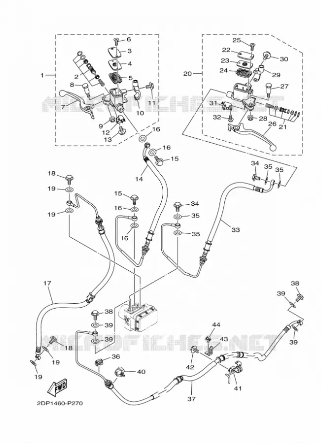 MAITRE CYLINDRE DE FREIN AVANT Yamaha SCOOTER 125 2017 NMAX  GPD125-A