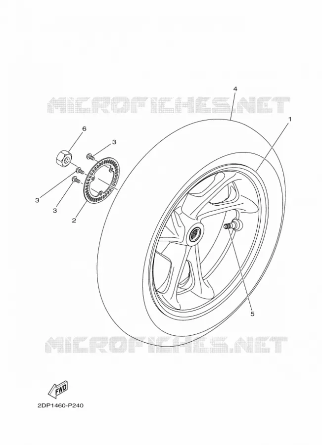 ROUE ARRIERE Yamaha SCOOTER 125 2017 NMAX  GPD125-A
