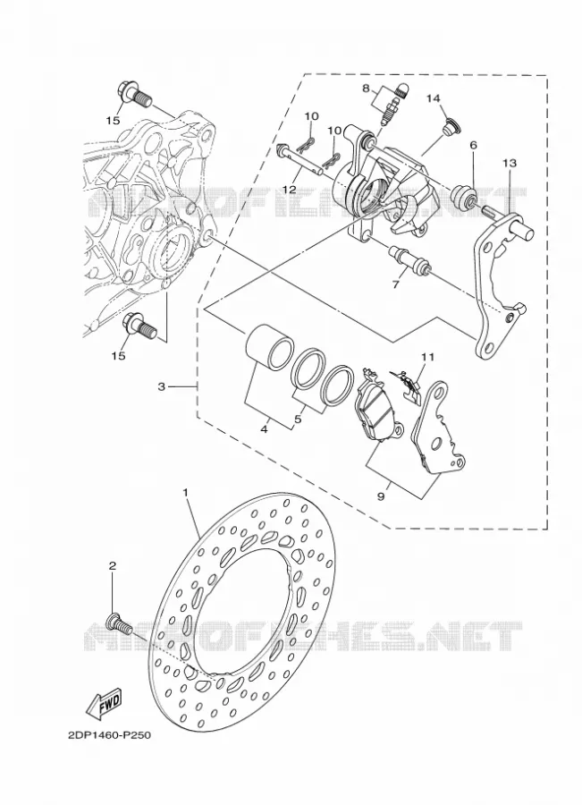 ETRIER DE FREIN ARRIERE Yamaha SCOOTER 150 2017 NMAX  GPD150-A