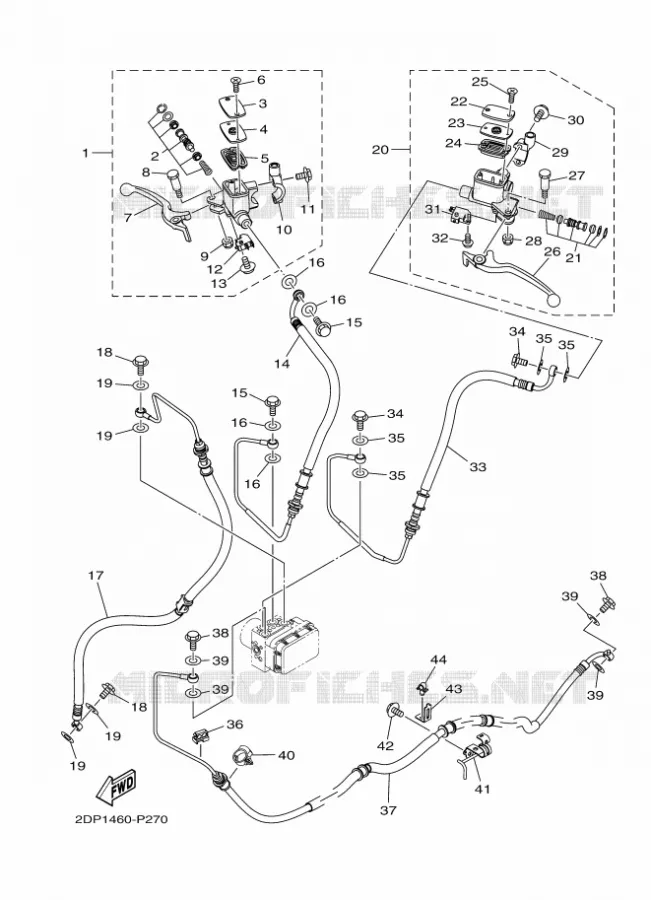 MAITRE CYLINDRE DE FREIN AVANT Yamaha SCOOTER 150 2017 NMAX  GPD150-A