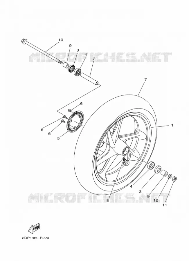 ROUE AVANT Yamaha SCOOTER 150 2017 NMAX  GPD150-A