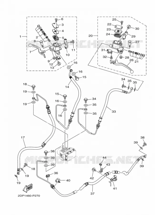 MAITRE CYLINDRE DE FREIN AVANT Yamaha SCOOTER 150 2017 NMAX  GPD150-A