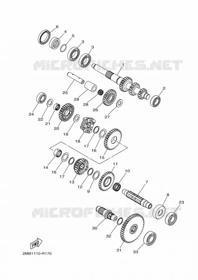 TRANSMISSION Yamaha SIDE BY SIDE 700 2017 WOLVERINE  YXE700E
